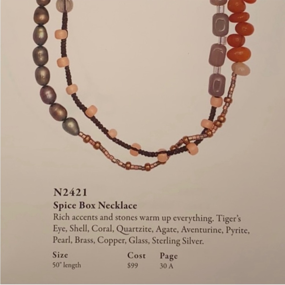 Silpada Spice Box Necklace with a variety of stones